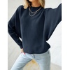 image:imageZESICA Womens Fall Winter Turtleneck Long Batwing Sleeve SweatersNavy