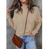 image:imageZESICA Womens Fall Winter Turtleneck Long Batwing Sleeve SweatersOatmeal