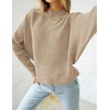 image:imageZESICA Womens Fall Winter Turtleneck Long Batwing Sleeve SweatersOatmeal