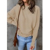 image:imageZESICA Womens Fall Winter Turtleneck Long Batwing Sleeve SweatersOatmeal