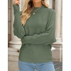 image:imageZESICA Womens Fall Winter Turtleneck Long Batwing Sleeve SweatersOlive