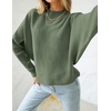 image:imageZESICA Womens Fall Winter Turtleneck Long Batwing Sleeve SweatersOlive