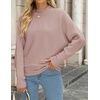 image:imageZESICA Womens Fall Winter Turtleneck Long Batwing Sleeve SweatersPink
