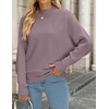 image:imageZESICA Womens Fall Winter Turtleneck Long Batwing Sleeve SweatersPurple