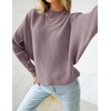 image:imageZESICA Womens Fall Winter Turtleneck Long Batwing Sleeve SweatersPurple