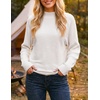 image:imageZESICA Womens Fall Winter Turtleneck Long Batwing Sleeve SweatersWhite