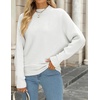 image:imageZESICA Womens Fall Winter Turtleneck Long Batwing Sleeve SweatersWhite