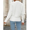 image:imageZESICA Womens Fall Winter Turtleneck Long Batwing Sleeve SweatersWhite