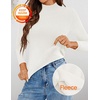 image:imageZESICA Womens Fleece Sherpa Lined Sweater Winter ClothesWhite