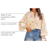 image:imageZESICA Womens Floral Print Long Sleeve Button Down Boho TopApricot