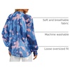 image:imageZESICA Womens Floral Print Long Sleeve Button Down Boho TopBlock Blue