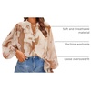 image:imageZESICA Womens Floral Print Long Sleeve Button Down Boho TopBrown