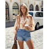 image:imageZESICA Womens Floral Print Long Sleeve Button Down Boho TopBrown