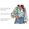 image:imageZESICA Womens Floral Print Long Sleeve Button Down Boho TopGreen