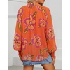 image:imageZESICA Womens Floral Print Long Sleeve Button Down Boho TopOrange