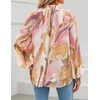 image:imageZESICA Womens Floral Print Long Sleeve Button Down Boho TopPink