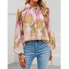 image:imageZESICA Womens Floral Print Long Sleeve Button Down Boho TopPink