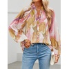 image:imageZESICA Womens Floral Print Long Sleeve Button Down Boho TopPink
