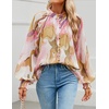 image:imageZESICA Womens Floral Print Long Sleeve Button Down Boho TopPink