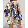 image:imageZESICA Womens Floral Print Long Sleeve Button Down Boho TopTurquoise