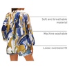image:imageZESICA Womens Floral Print Long Sleeve Button Down Boho TopTurquoise