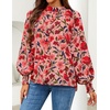 image:imageZESICA Womens Floral Print Long Sleeve Button Down Boho TopVintage Pink