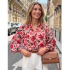 image:imageZESICA Womens Floral Print Long Sleeve Button Down Boho TopVintage Pink