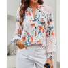 image:imageZESICA Womens Floral Print Long Sleeve Button Down Boho TopWhite