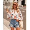 image:imageZESICA Womens Floral Print Long Sleeve Button Down Boho TopWhite