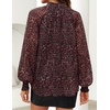 image:imageZESICA Womens Floral Print Long Sleeve Button Down Boho TopWine Red