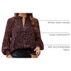 image:imageZESICA Womens Floral Print Long Sleeve Button Down Boho TopWine Red