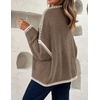 image:imageZESICA Womens Long Sleeve Cardigans Tie Front Bow SweatersCamel