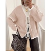 image:imageZESICA Womens Long Sleeve Cardigans Tie Front Bow SweatersOats