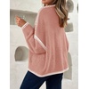 image:imageZESICA Womens Long Sleeve Cardigans Tie Front Bow SweatersPink