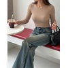 image:imageZESICA Womens Long Sleeve Ribbed Knit Fitted Sweaters TopsLightcamel