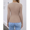 image:imageZESICA Womens Long Sleeve Ribbed Knit Fitted Sweaters TopsLightcamel