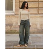 image:imageZESICA Womens Off Shoulder Bell Long Sleeve Going Out TopsApricot