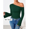 image:imageZESICA Womens Off Shoulder Bell Long Sleeve Going Out TopsDarkgreen