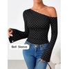 image:imageZESICA Womens Off Shoulder Bell Long Sleeve Going Out TopsPolkadotblack