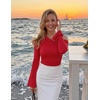 image:imageZESICA Womens Off Shoulder Bell Long Sleeve Going Out TopsRed
