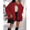 image:imageZESICA Womens Oversized Chunky Knit Cardigan Sweaters Fall FashionRed