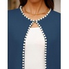 image:imageZESICA Womens Pearls Trim Open Front Cardigan SweaterDarkblue