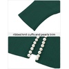 image:imageZESICA Womens Pearls Trim Open Front Cardigan SweaterDarkgreen