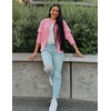 image:imageZESICA Womens Pearls Trim Open Front Cardigan SweaterPink