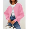 image:imageZESICA Womens Pearls Trim Open Front Cardigan SweaterPink