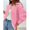 image:imageZESICA Womens Pearls Trim Open Front Cardigan SweaterPink