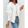 image:imageZESICA Womens Pearls Trim Open Front Cardigan SweaterWhite