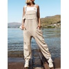 image:imageZESICA Womens Sleeveless Overalls Casual Adjustable Straps Pant JumpsuitsApricot