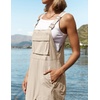 image:imageZESICA Womens Sleeveless Overalls Casual Adjustable Straps Pant JumpsuitsApricot