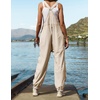 image:imageZESICA Womens Sleeveless Overalls Casual Adjustable Straps Pant JumpsuitsApricot
